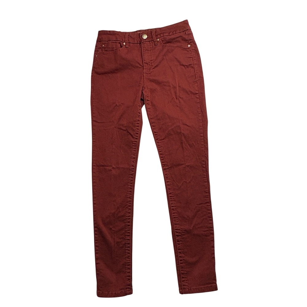 Seven7 Tummyless High Rise Skinny Women's Size 6‎ Fired Brick Red Jeans MY1975FB